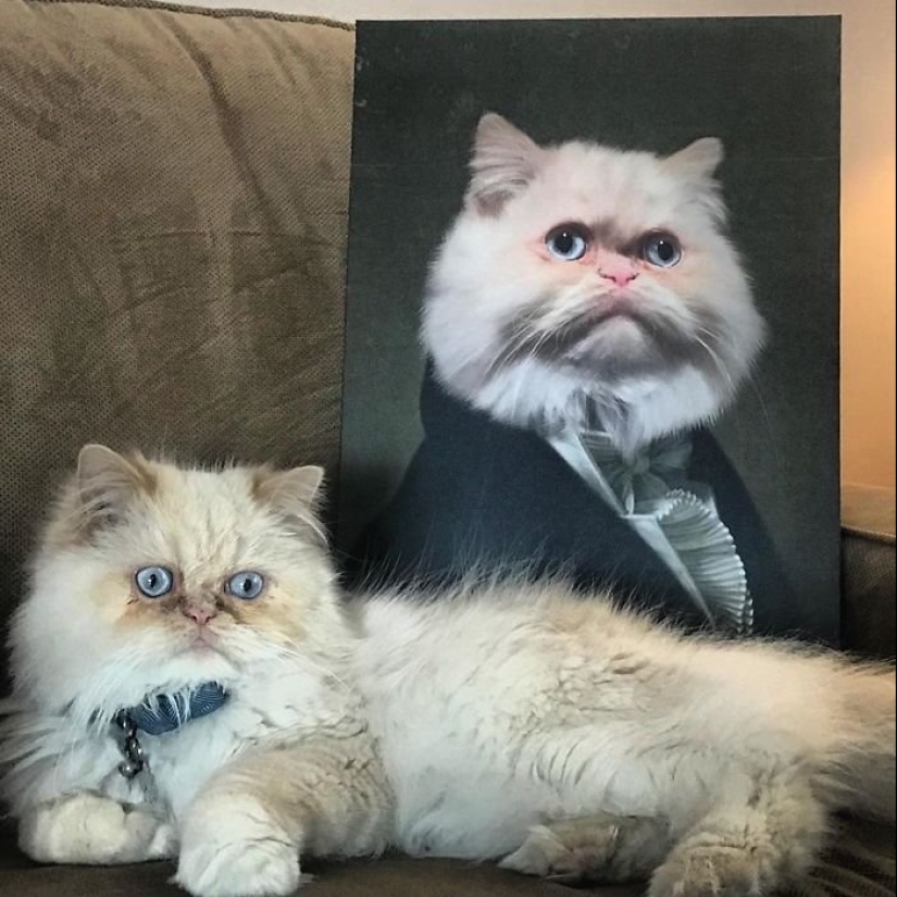 30 de Mascotas con sus retratos en el estilo de épocas pasadas