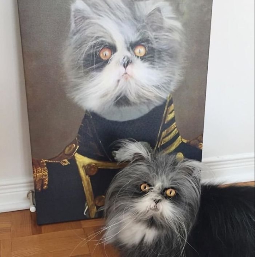 30 de Mascotas con sus retratos en el estilo de épocas pasadas