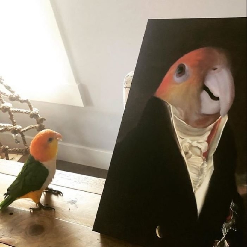 30 de Mascotas con sus retratos en el estilo de épocas pasadas