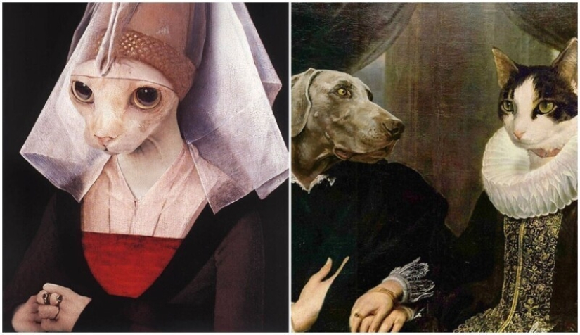 35 obras maestras de la pintura, donde los diseñadores reemplazaron a las personas con animales 35 obras maestras de la pintura, donde los diseñadores reemplazaron a las personas con animales