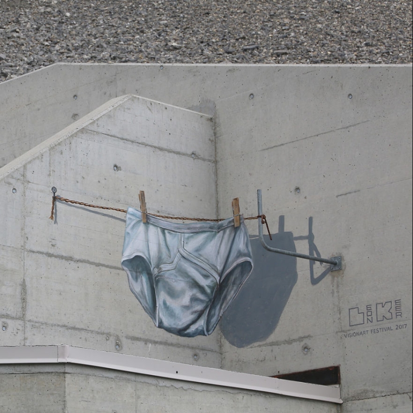 3D de dibujos de la artista holandesa para hacer que la gente estancia 3D de dibujos de la artista holandesa para hacer que la gente estancia