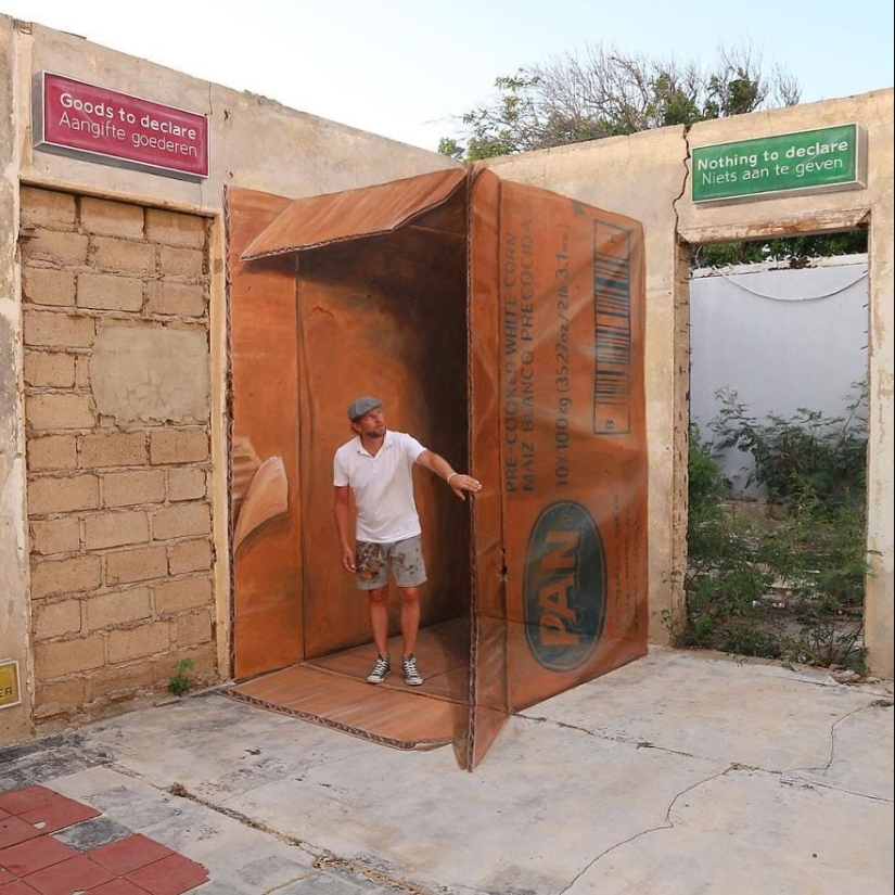 3D drawings of Dutch artist to make people stay 3D drawings of Dutch artist to make people stay