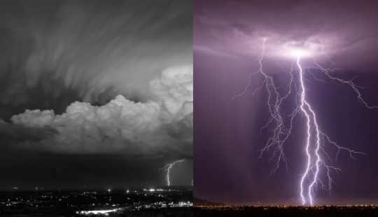 "45 000 kilómetros de la persecución": rampante elemento de los ojos de un Americano cazador de la tormenta