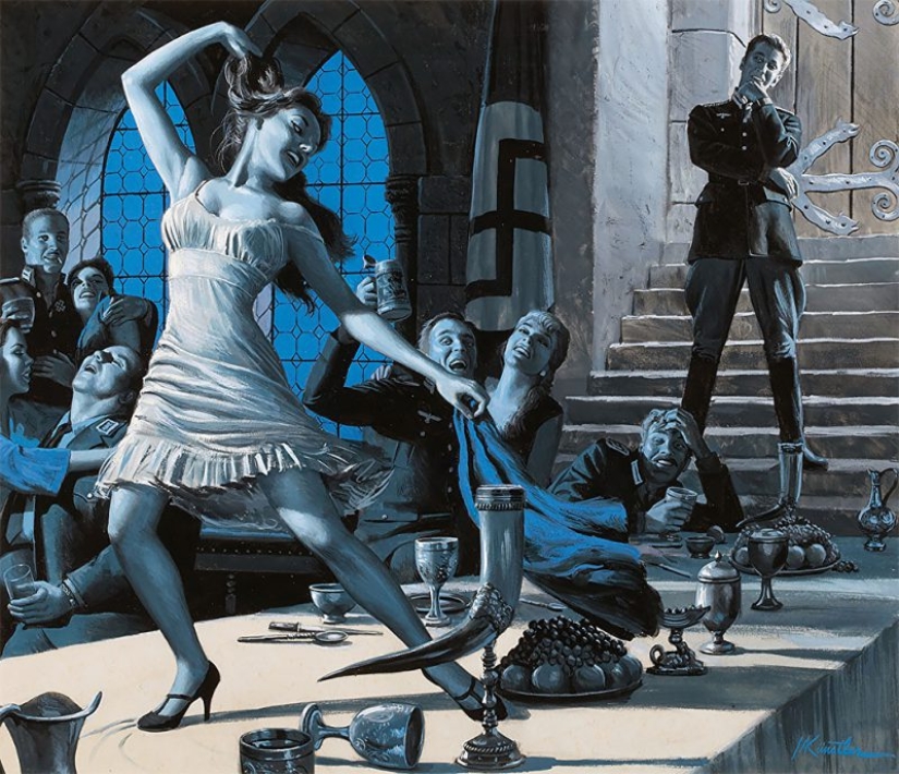 A rattling mix: spies, beauties, Nazis and heroes in stunning illustrations by Mort Kunstler A rattling mix: spies, beauties, Nazis and heroes in stunning illustrations by Mort Kunstler