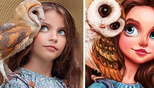 Adorables niños-personajes de dibujos animados de los dibujos de la artista ruso Adorables niños-personajes de dibujos animados de los dibujos de la artista ruso