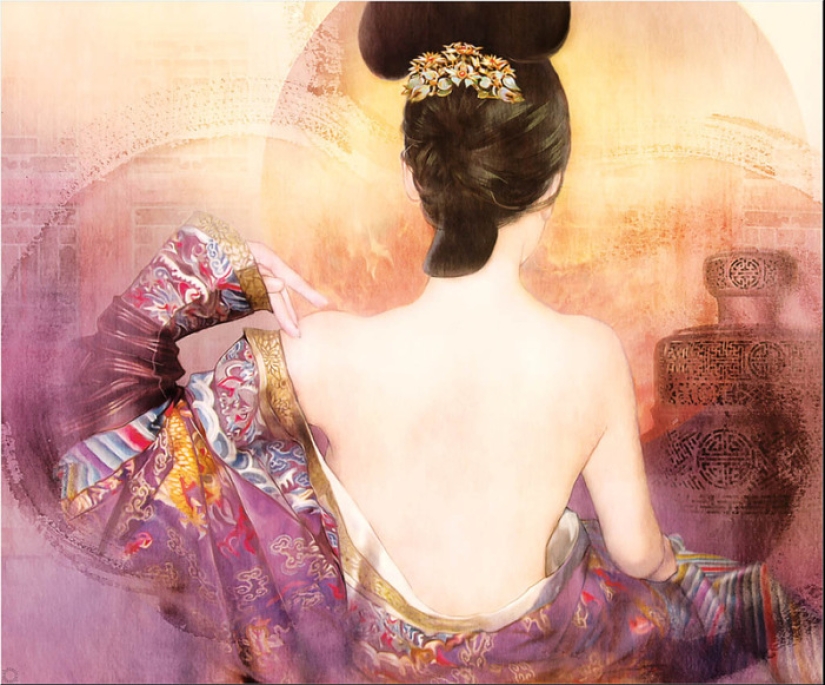 "Air Love in the Forbidden City": Amazing Paintings by Taiwanese Artist Der Jen