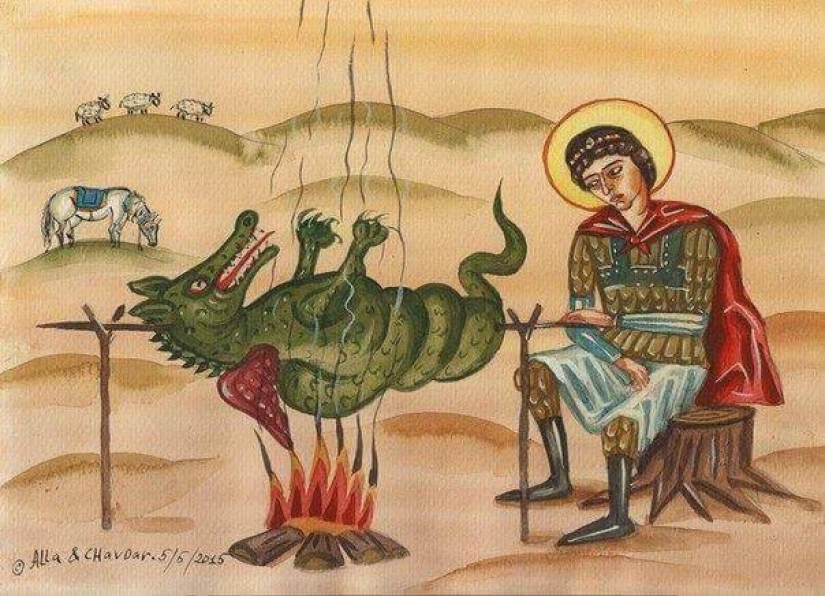 All the luxury of Georgian cuisine, or "Full mtsvadi you, Genatsvale!"