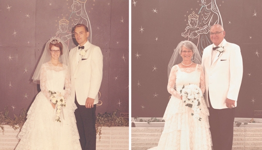 Amor eterno: las parejas rehacer mis fotos antiguas, muchos años más tarde Amor eterno: las parejas rehacer mis fotos antiguas, muchos años más tarde