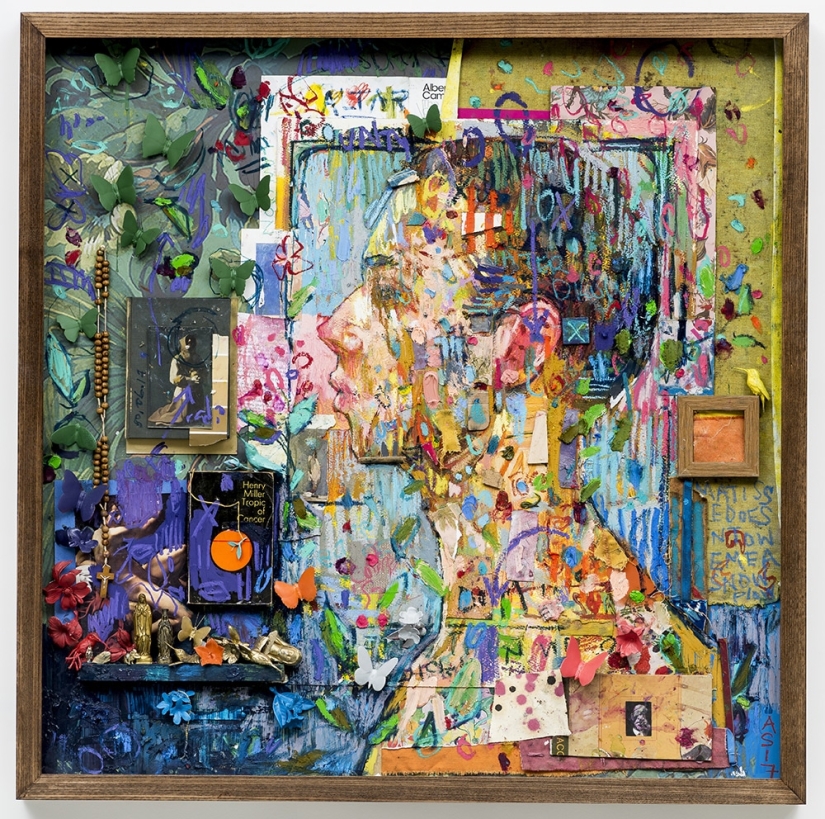 Andrew Salgado y sus audaces y vívidos retratos masculinos en técnicas mixtas