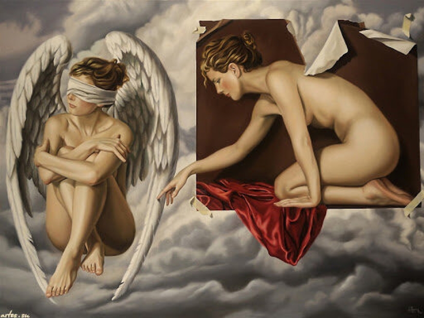 Angelic and earthly in the paintings of the surrealist artist Juan Medina Angelic and earthly in the paintings of the surrealist artist Juan Medina