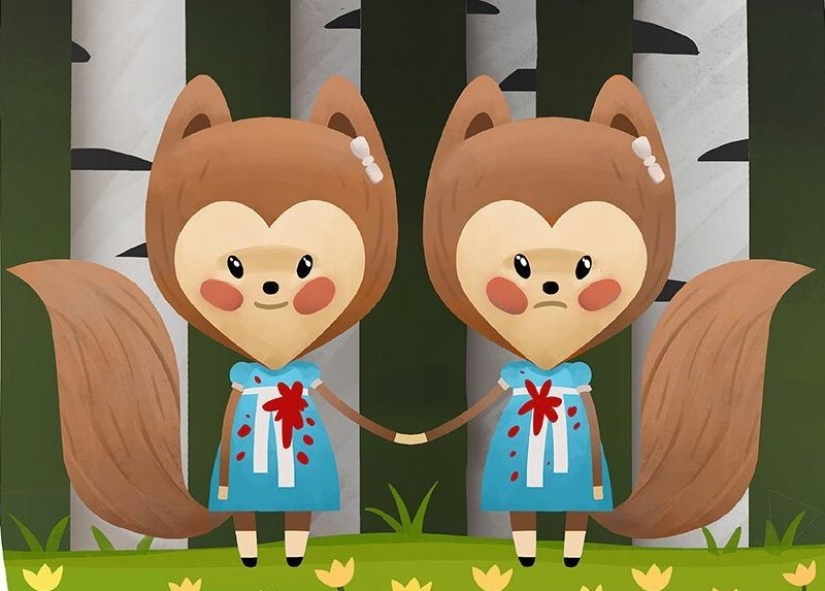 Animal horror: el artista vuelve a dibujar personajes de terror en forma de pequeños animales lindos Animal horror: el artista vuelve a dibujar personajes de terror en forma de pequeños animales lindos