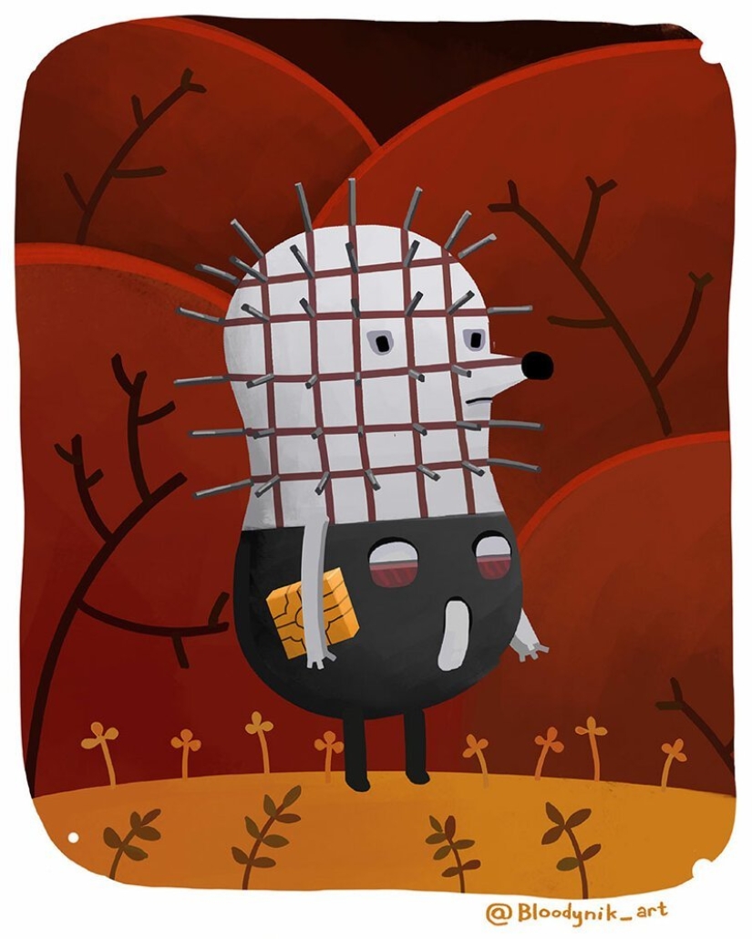 Animal horror: el artista vuelve a dibujar personajes de terror en forma de pequeños animales lindos Animal horror: el artista vuelve a dibujar personajes de terror en forma de pequeños animales lindos