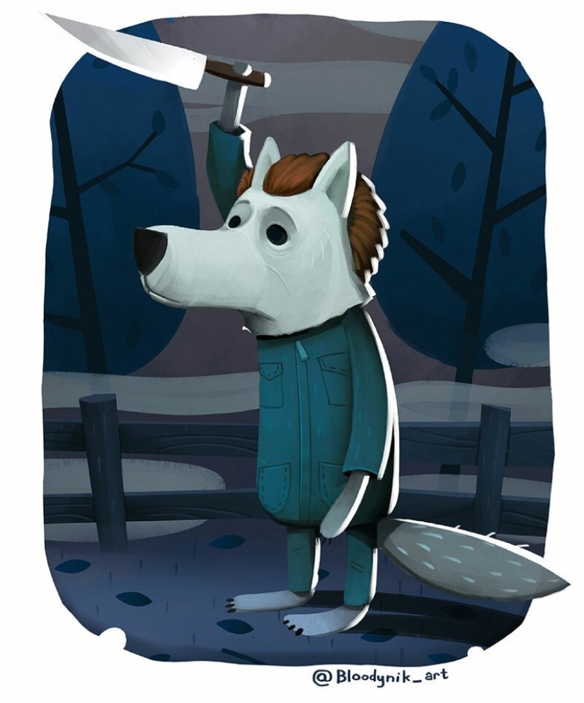 Animal horror: el artista vuelve a dibujar personajes de terror en forma de pequeños animales lindos Animal horror: el artista vuelve a dibujar personajes de terror en forma de pequeños animales lindos