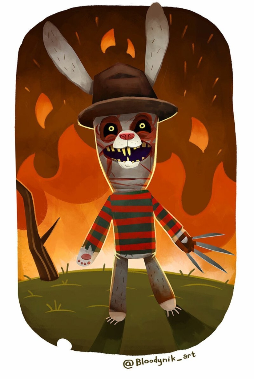 Animal horror: el artista vuelve a dibujar personajes de terror en forma de pequeños animales lindos Animal horror: el artista vuelve a dibujar personajes de terror en forma de pequeños animales lindos