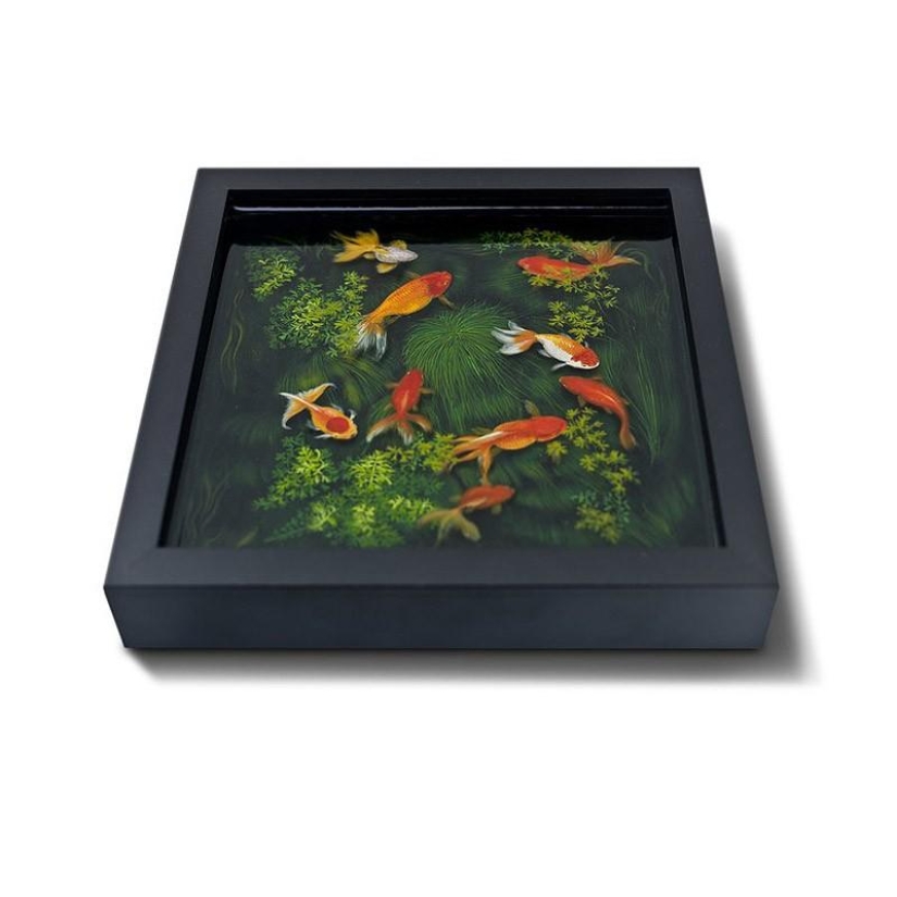 Animales hiperrealistas hechos de acrílico y resina. Animales hiperrealistas hechos de acrílico y resina.