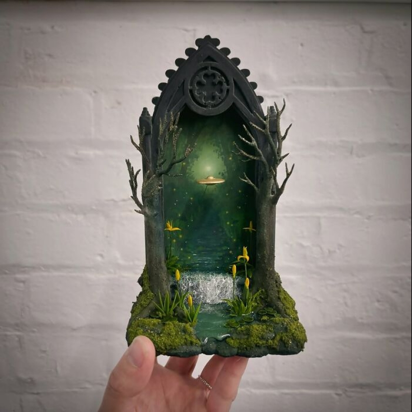 Artist Builds Fantastical Dioramas That Look Straight Out Of A Sci-Fi Fairytale