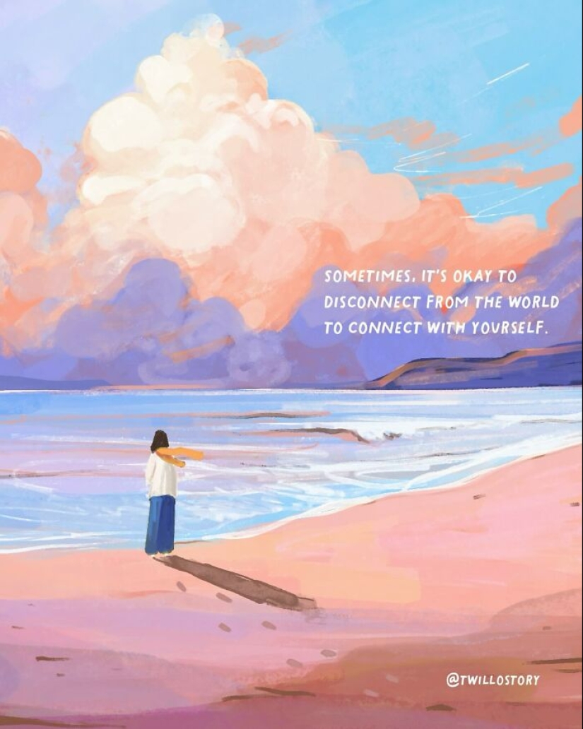 Artist Creates Uplifting Illustrations For Mental Wellness And Positivity Artist Creates Uplifting Illustrations For Mental Wellness And Positivity