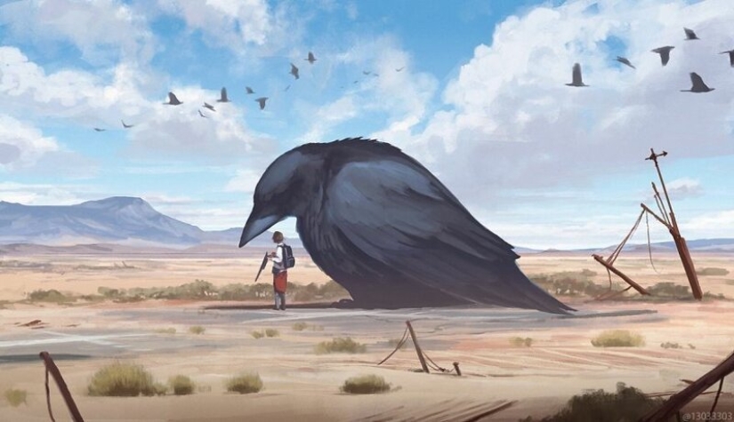 Artista de Japón ha creado un mundo mágico lleno de calidez, amabilidad y enormes bestias Artista de Japón ha creado un mundo mágico lleno de calidez, amabilidad y enormes bestias