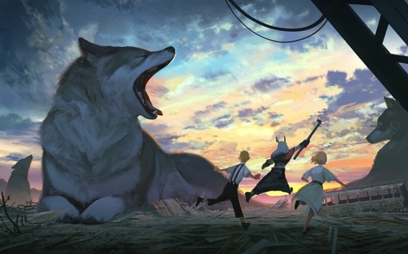 Artista de Japón ha creado un mundo mágico lleno de calidez, amabilidad y enormes bestias Artista de Japón ha creado un mundo mágico lleno de calidez, amabilidad y enormes bestias