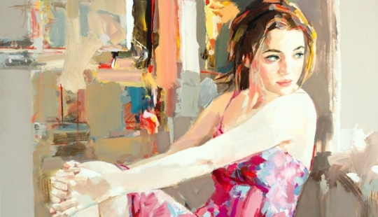 Artista Joseph Cote, que pinta al óleo como si fuera una acuarela Artista Joseph Cote, que pinta al óleo como si fuera una acuarela