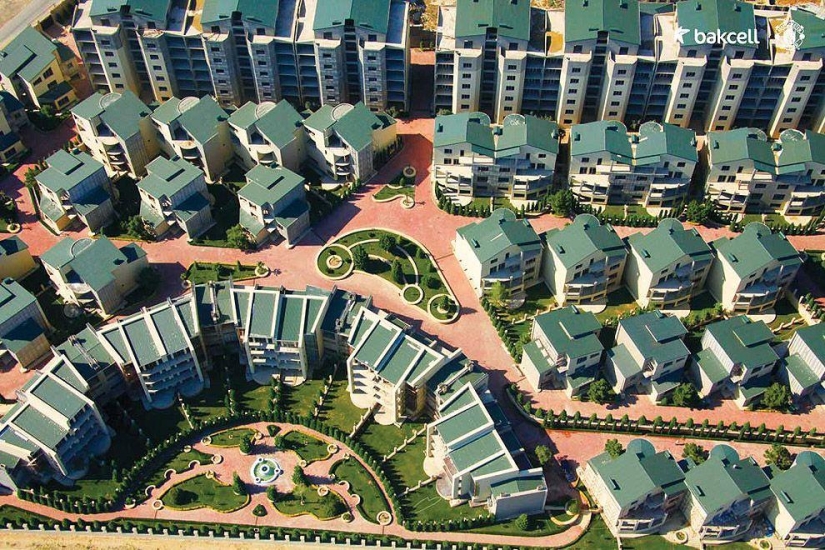 Azerbaiyán a vista de pájaro