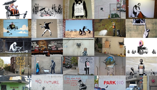 Banksy is the most mysterious and scandalous graffiti artist