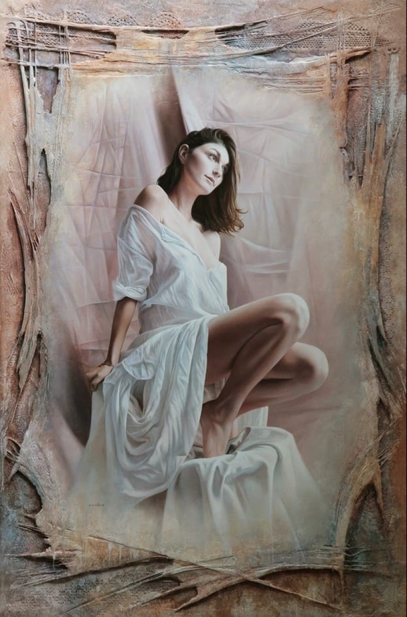 Belleza femenina en pinturas inusuales de Pascal Chauvet Belleza femenina en pinturas inusuales de Pascal Chauvet