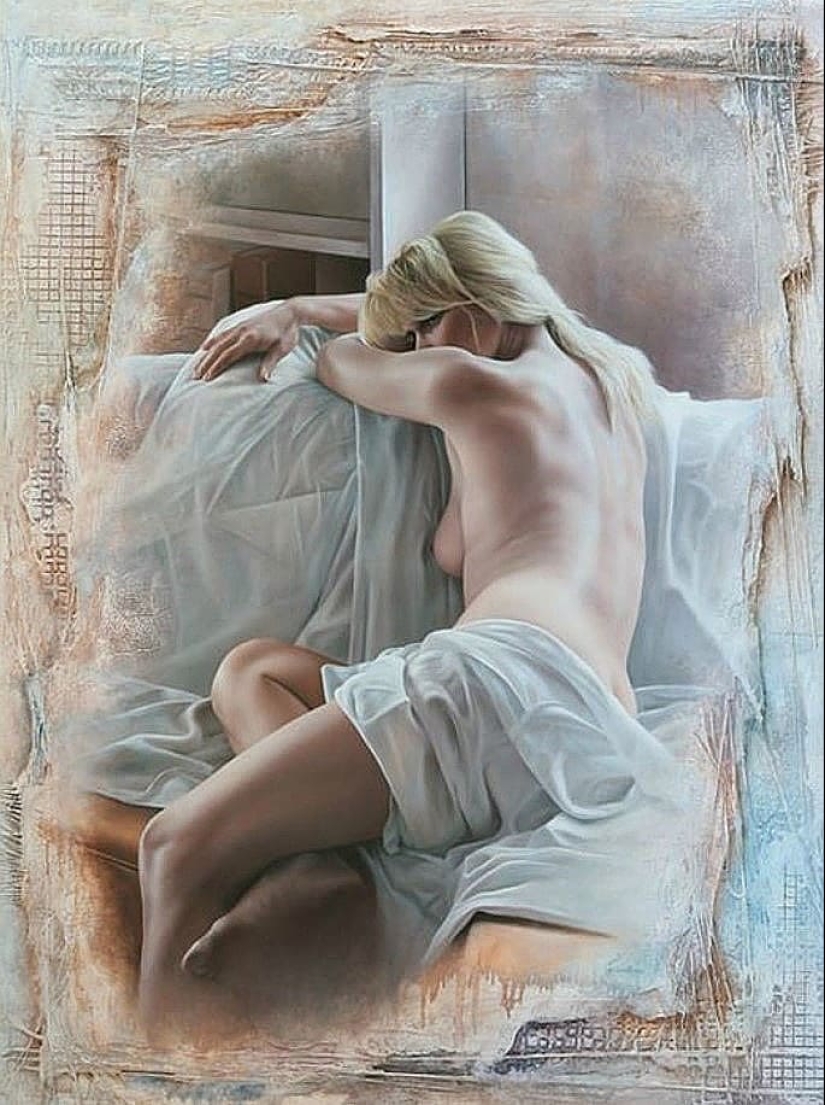 Belleza femenina en pinturas inusuales de Pascal Chauvet Belleza femenina en pinturas inusuales de Pascal Chauvet