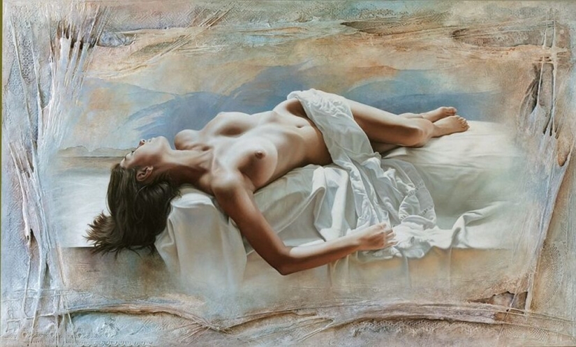 Belleza femenina en pinturas inusuales de Pascal Chauvet Belleza femenina en pinturas inusuales de Pascal Chauvet