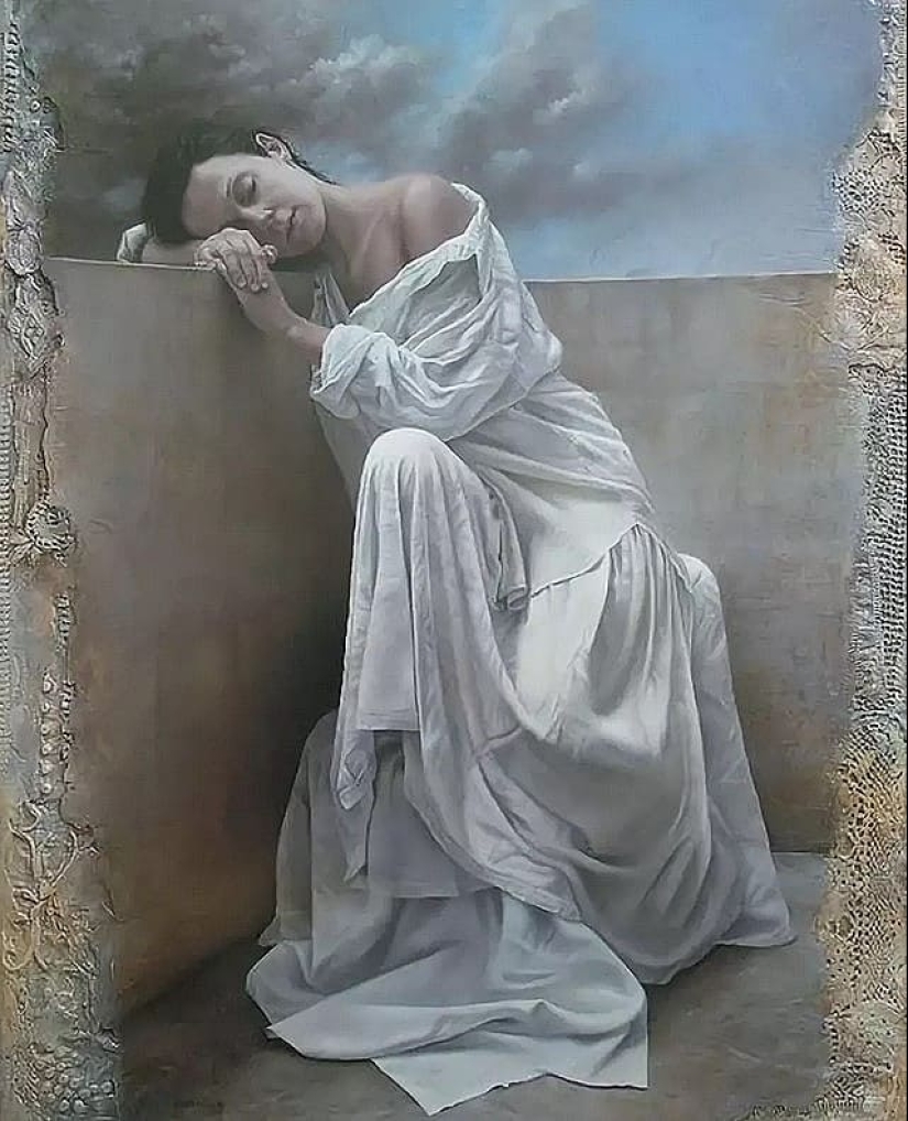 Belleza femenina en pinturas inusuales de Pascal Chauvet Belleza femenina en pinturas inusuales de Pascal Chauvet