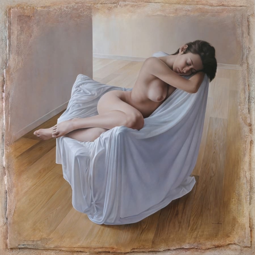 Belleza femenina en pinturas inusuales de Pascal Chauvet Belleza femenina en pinturas inusuales de Pascal Chauvet