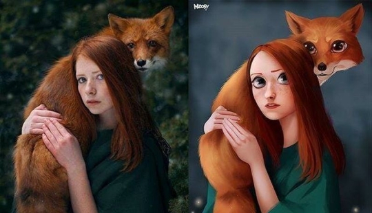 Brazilian turns photos of strangers into adorable toons