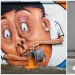 Callejero interactivo de arte: el artista entra en 3D pinturas en la calle