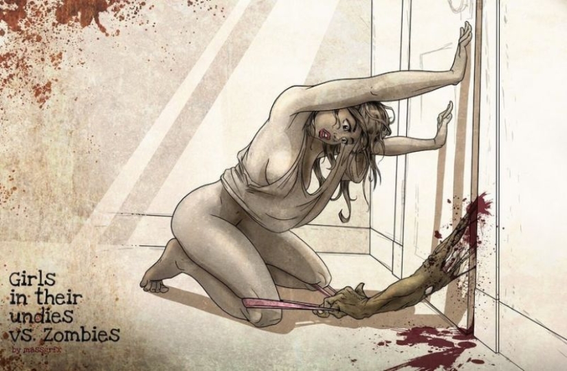 Chicas en ropa interior vs los muertos