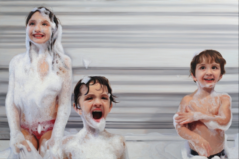 Chicas mojadas en pinturas sensuales de la artista Alissa Monks Chicas mojadas en pinturas sensuales de la artista Alissa Monks