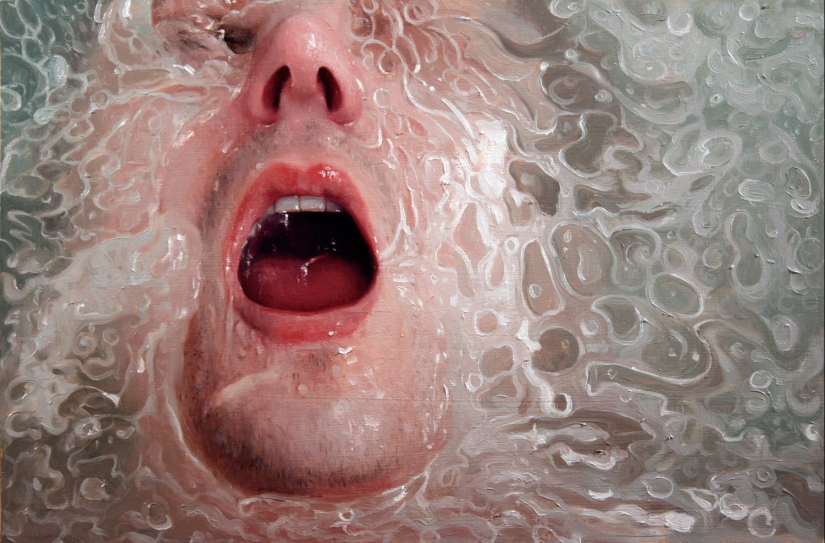 Chicas mojadas en pinturas sensuales de la artista Alissa Monks Chicas mojadas en pinturas sensuales de la artista Alissa Monks