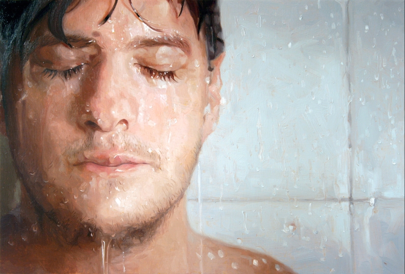 Chicas mojadas en pinturas sensuales de la artista Alissa Monks Chicas mojadas en pinturas sensuales de la artista Alissa Monks