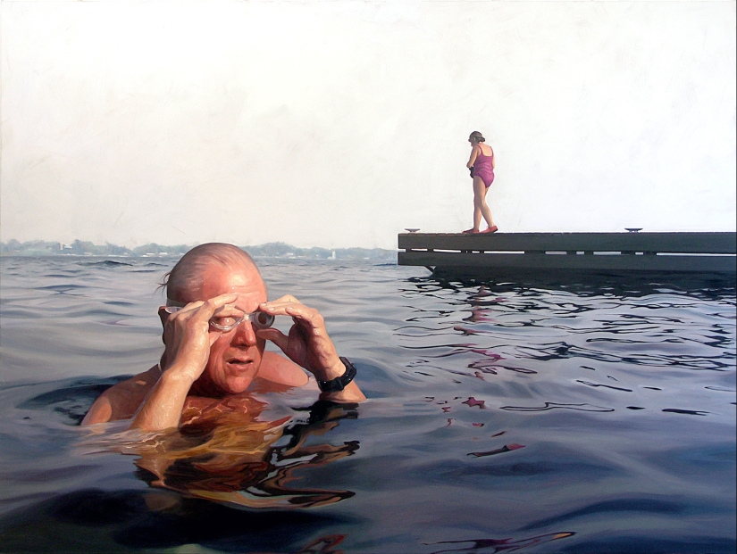 Chicas mojadas en pinturas sensuales de la artista Alissa Monks Chicas mojadas en pinturas sensuales de la artista Alissa Monks