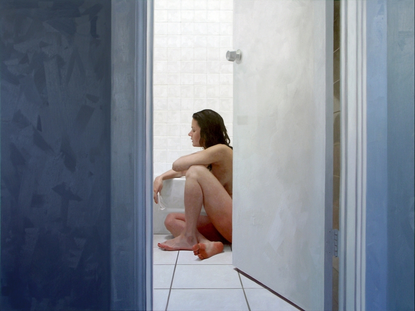 Chicas mojadas en pinturas sensuales de la artista Alissa Monks Chicas mojadas en pinturas sensuales de la artista Alissa Monks