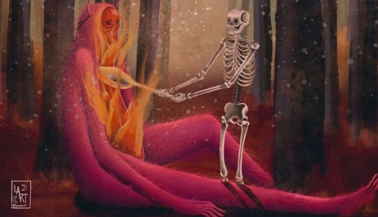 Chthonic creatures from the forest illustrated by Luna Ana