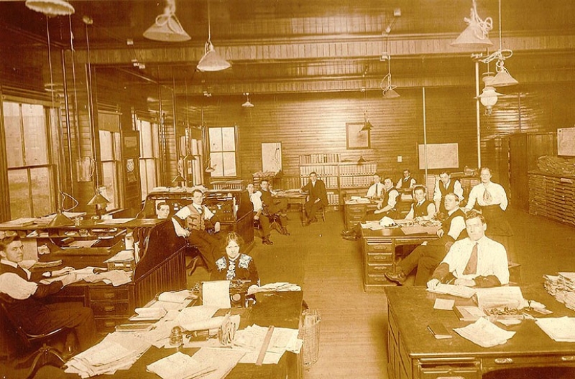 Cómo eran las oficinas hace cien años