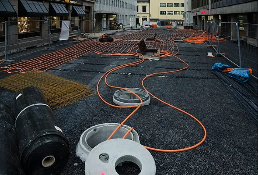 Cómo las aceras se calientan en Islandia