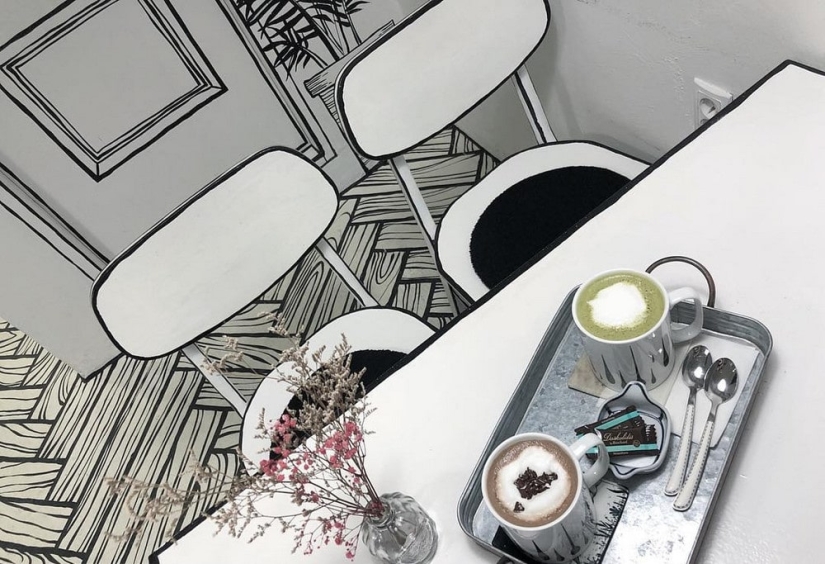 Cómo se ve un café cómico bidimensional en Seúl Cómo se ve un café cómico bidimensional en Seúl