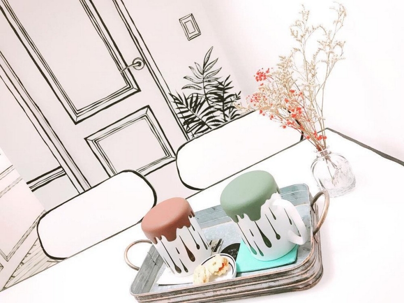 Cómo se ve un café cómico bidimensional en Seúl Cómo se ve un café cómico bidimensional en Seúl