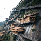 ¿Cómo surgió la aldea china “vertical” de Wangxian y quiénes viven en ella?