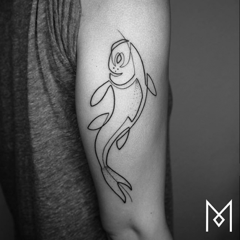 Cool tatuajes minimalistas dibujados en una línea Cool tatuajes minimalistas dibujados en una línea
