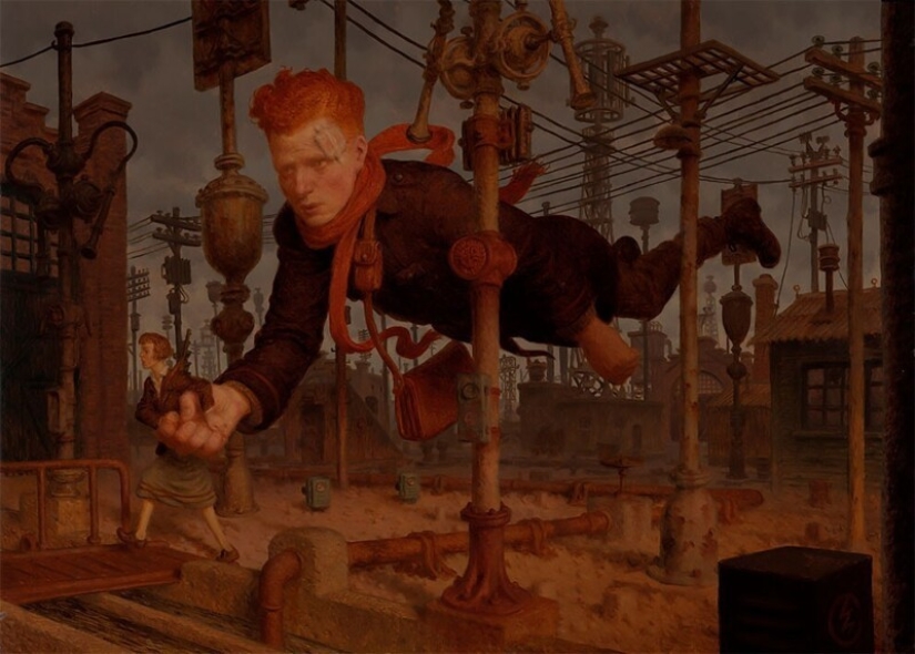 Criaturas extrañas en las pinturas de Peter Ferguson.