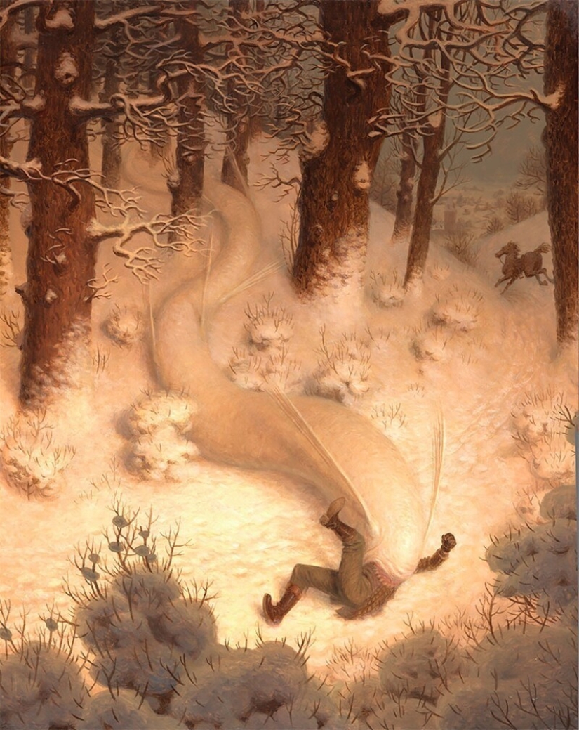 Criaturas extrañas en las pinturas de Peter Ferguson.