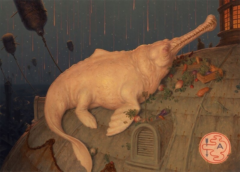 Criaturas extrañas en las pinturas de Peter Ferguson.