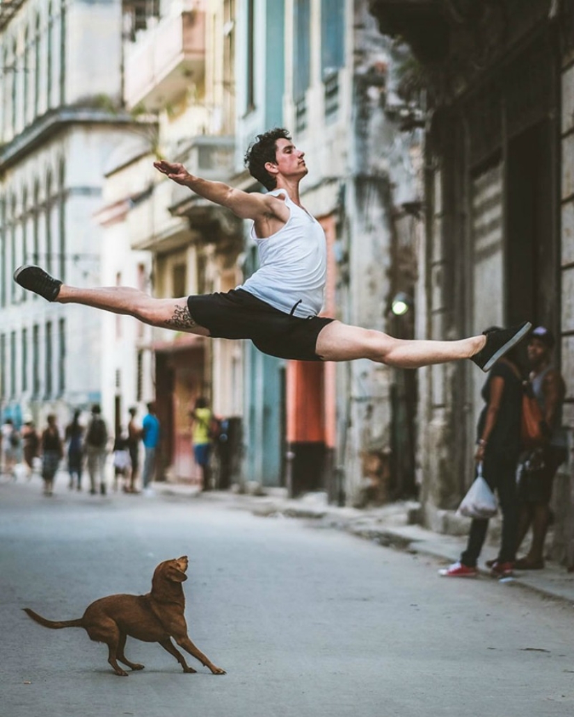 Cuban passion and Russian Ballet School: street shots of dancers Cuban passion and Russian Ballet School: street shots of dancers